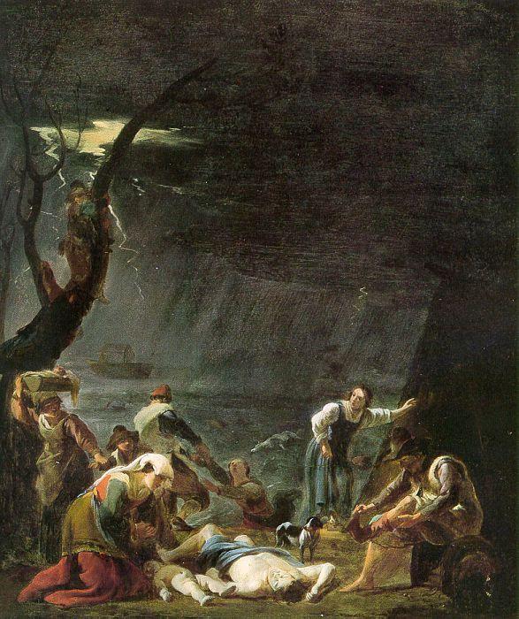 Karel Dujardin The Flood Spain oil painting art